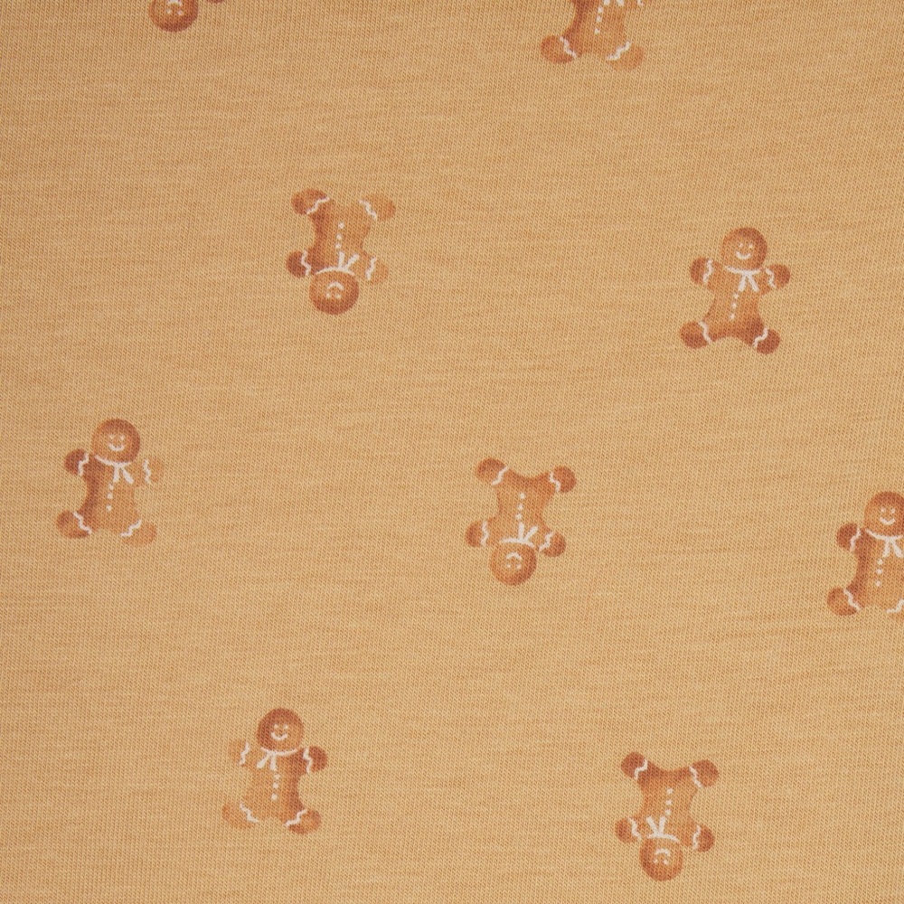 ✨SKIMS SLEEP BABY ONESIE GINGERBREAD PRINT IN CARAMEL 12M - Picture 2 of 4